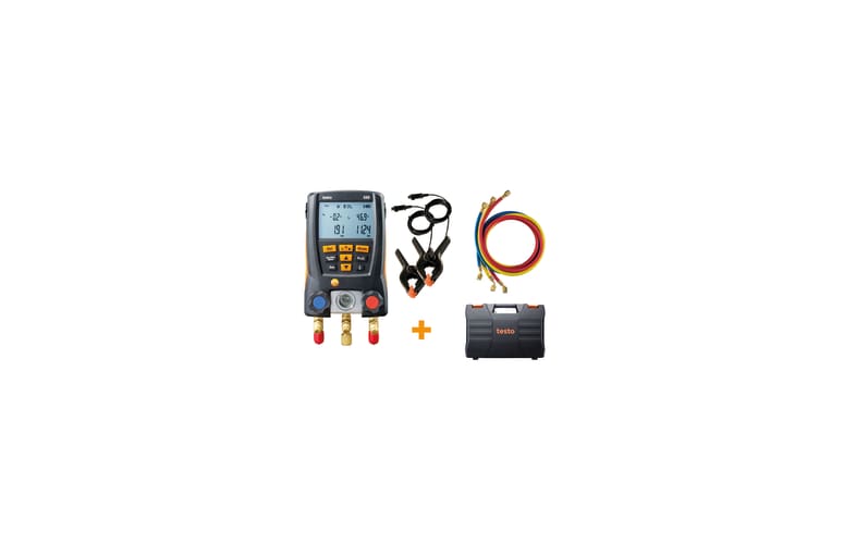 testo 550 digital manifold kit - with Bluetooth ® and set of 3 filling tubes, фото 1