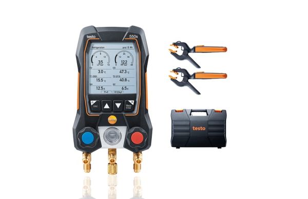 testo 550s Smart Kit - Smart digital manifold with wireless clamp \ temperature probes