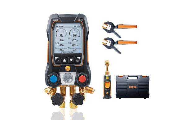 testo 557s Комплект 1 - Умный цифровой манометрический коллектор и беспроводные зонды вакуума и температуры