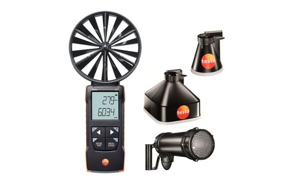 testo 417 комплект 2 - Анемометр, набор воронок и выпрямитель потока