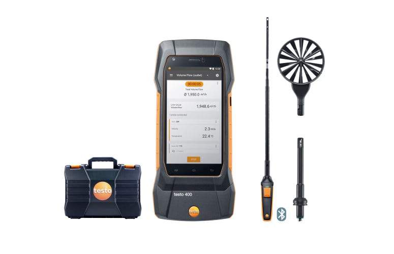 Комплект testo 400 для вентиляции с зондом с обогреваемой струной, фото 1