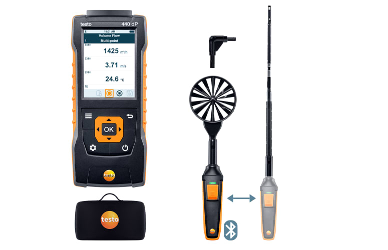 testo 440 delta P Комплект для вентиляции 1 с Bluetooth®, фото 1