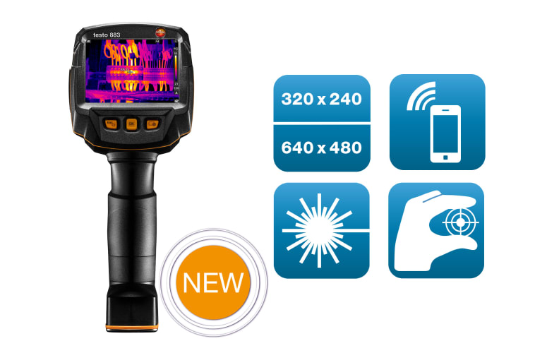 testo 883-2 - Thermal imager (320 x 240 pixels) with 42° lens and \ accessories, фото 1