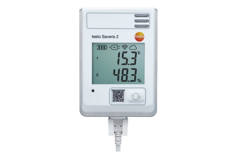 testo Saveris 2-H1 - WiFi-логгер данных с дисплеем и встроенным сенсором температуры/влажности, фото 1